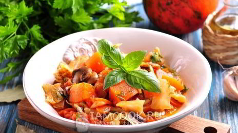 рагу из тыквы с овощами