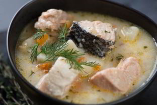 Рагу с лососем и треской