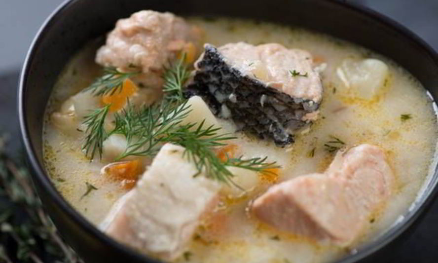 Рецепт рагу с лососем и треской