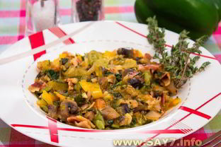 Рагу с овощами и грибами