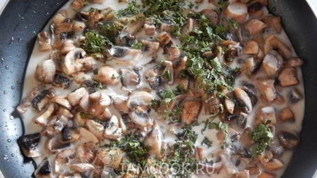 решти из картофеля с грибным рагу