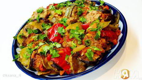 рататуй с мясом