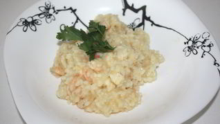 Нежное ризотто с креветками