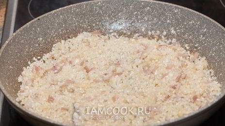 постное ризотто со спаржей и шампиньонами