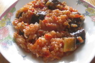 Ризотто с баклажанами