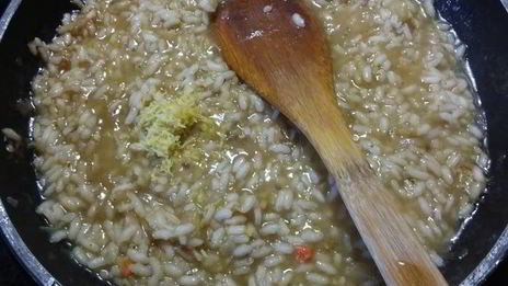 ризотто с баклажаном и лимоном