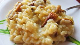 Ризотто с белыми грибами и сливками