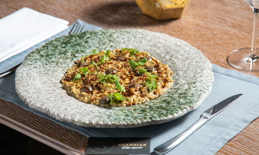 Рецепт ризотто с белыми грибами и трюфельной пастой