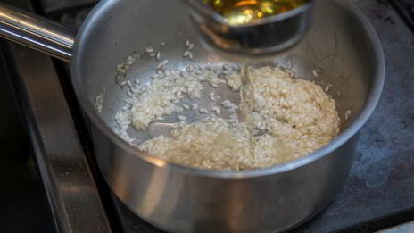 ризотто с белыми грибами и трюфельной пастой