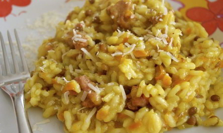 Рецепт ризотто с чечевицей