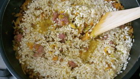 ризотто с чечевицей