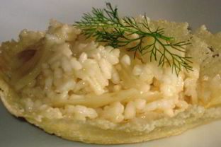 Ризотто с фенхелем в сырных корзиночках