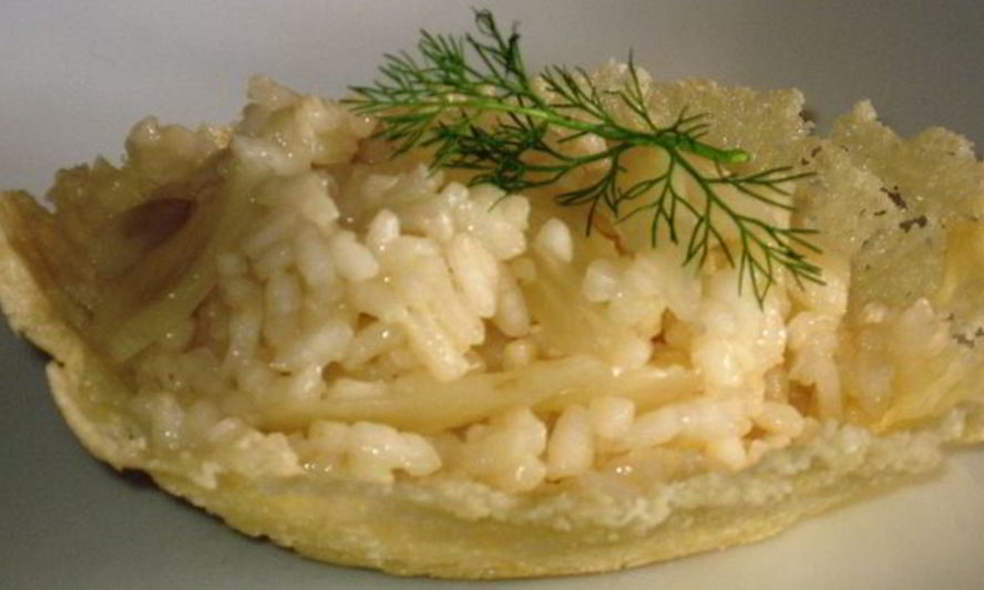 Рецепт ризотто с фенхелем в сырных корзиночках