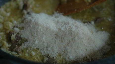 ризотто с говядиной