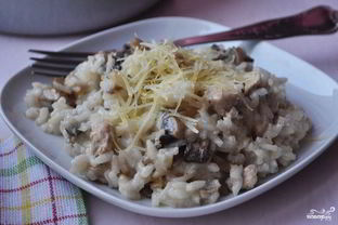 Ризотто с грибами и курицей