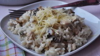 Ризотто с грибами и курицей