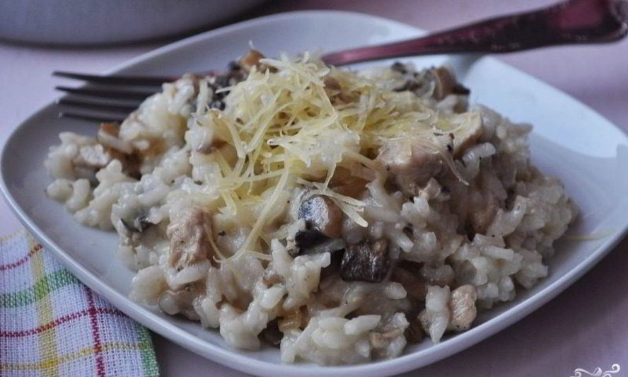 Рецепт ризотто с грибами и курицей
