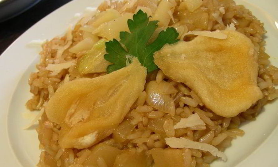 Рецепт ризотто с грушей и шампанским