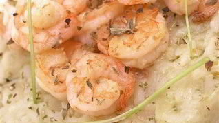 Ризотто с креветками и белым вином