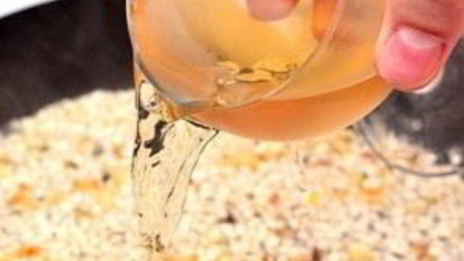 ризотто с креветками и горошком