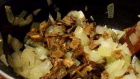 ризотто с куриной печенью