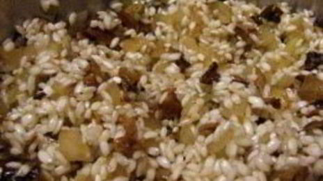 ризотто с куриной печенью