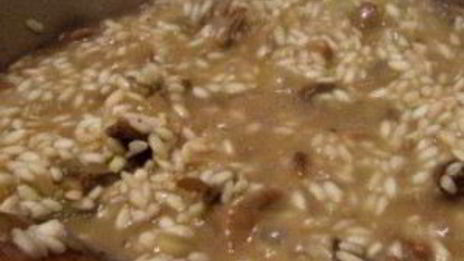 ризотто с куриной печенью