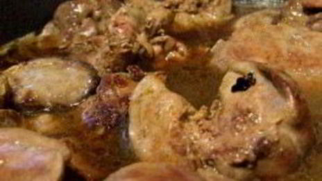 ризотто с куриной печенью