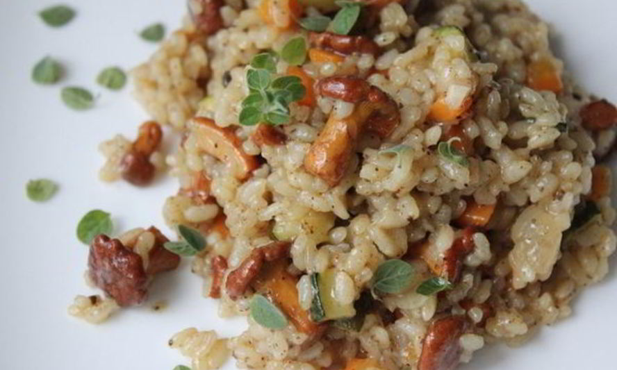 Рецепт ризотто с лисичками в сливках