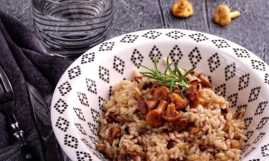 Рецепт ризотто с лисичками