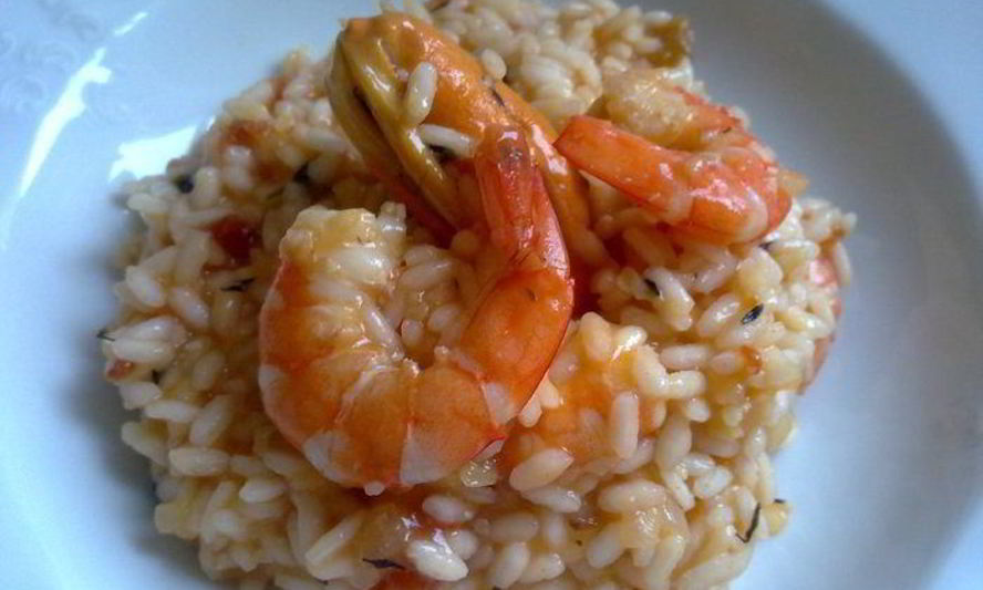 Рецепт ризотто с мидиями и креветками