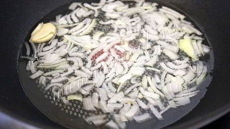 ризотто с морепродуктами и стручковой фасолью