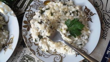 ризотто с петрушкой и фетой