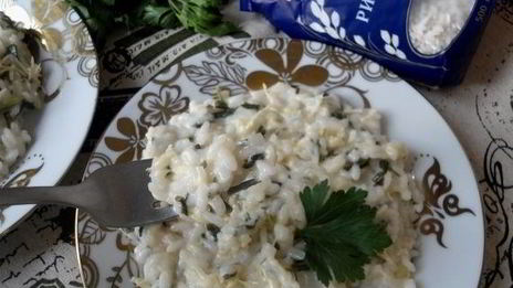 ризотто с петрушкой и фетой