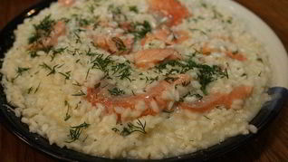 Ризотто с семгой