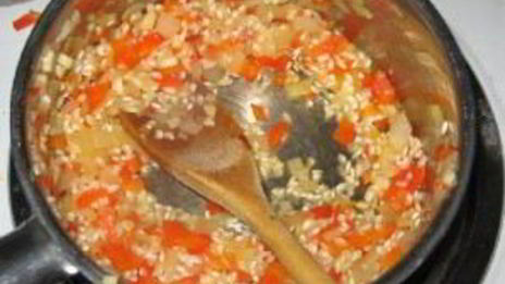 ризотто с шафраном и лимоном