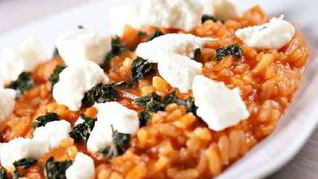 Ризотто с томатами и брынзой