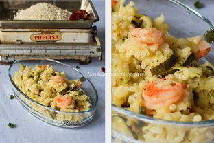 Ризотто с цукини и креветками