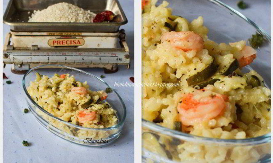 Рецепт ризотто с цукини и креветками