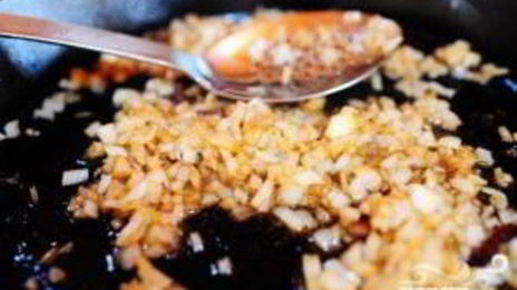 ризотто с уткой и ветчиной