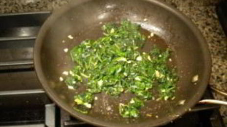 ризотто со шпинатом и козьим сыром