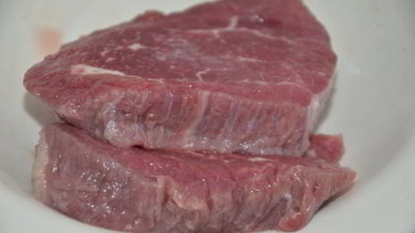 ризотто со свеклой и стейками