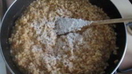 ризотто в баклажане