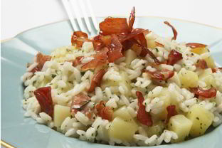 Ризотто я с яблоками и беконом