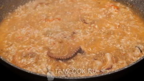 томатное ризотто с морепродуктами