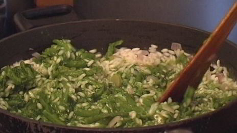 зеленое ризотто