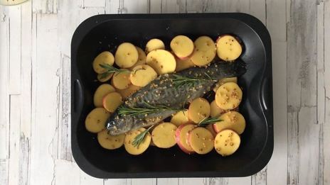 форель с картошкой в духовке запеченная
