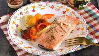 Голец, запеченный в духовке