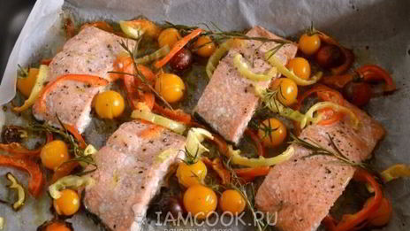 голец, запеченный в духовке