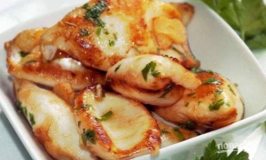 Рецепт кальмар, жаренный целиком